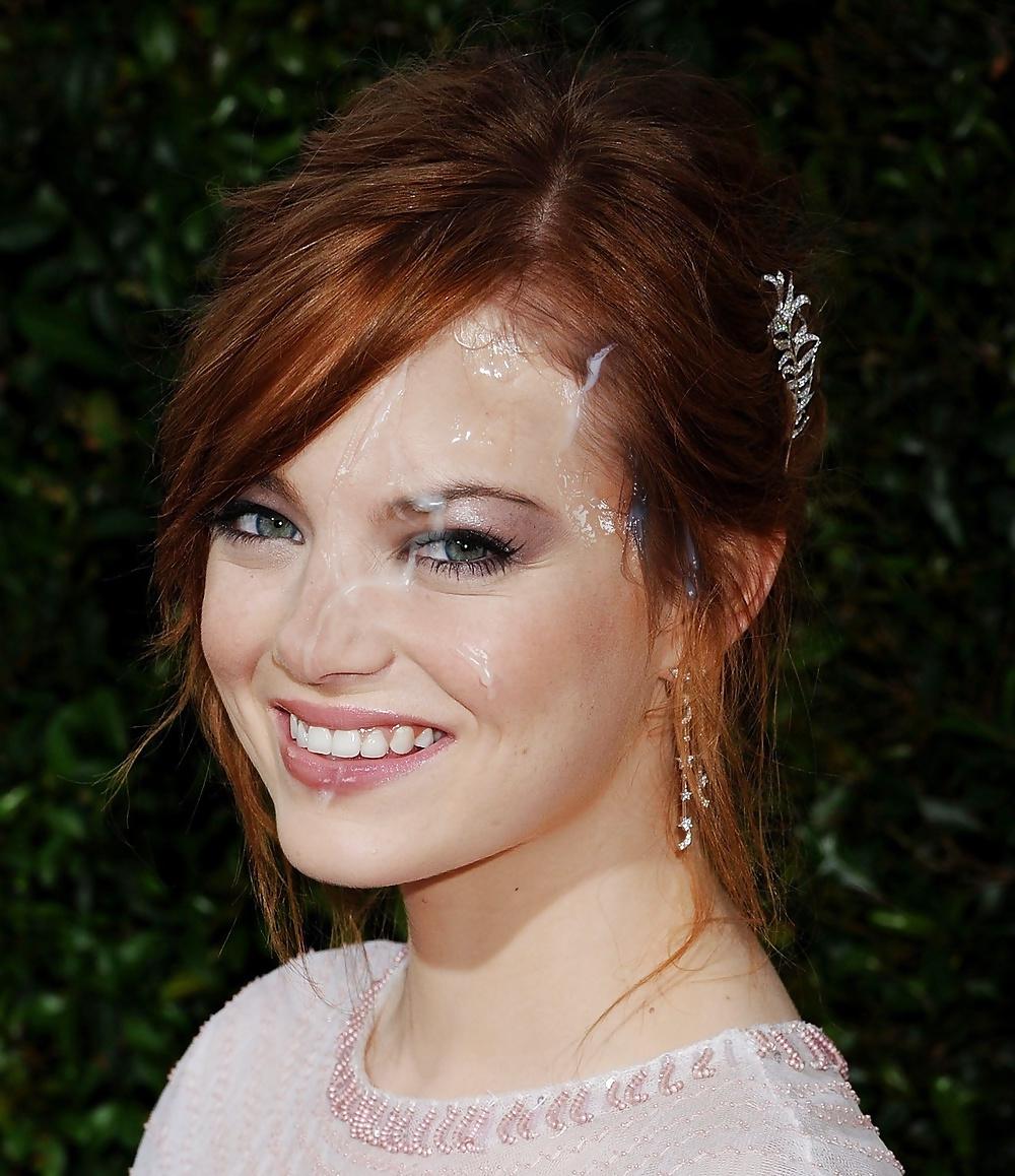 8P EMMA STONE FAKE FACIAL CUMSHOT