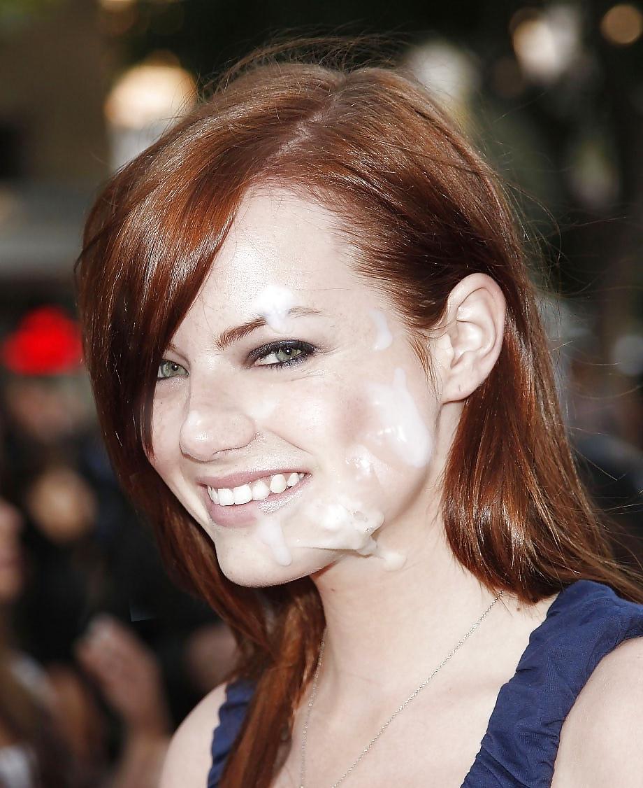 8P EMMA STONE FAKE FACIAL CUMSHOT
