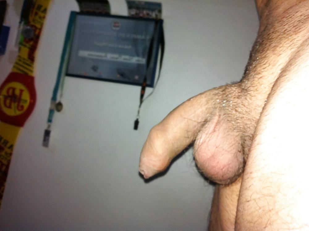 16P My cock and balls resting and hard