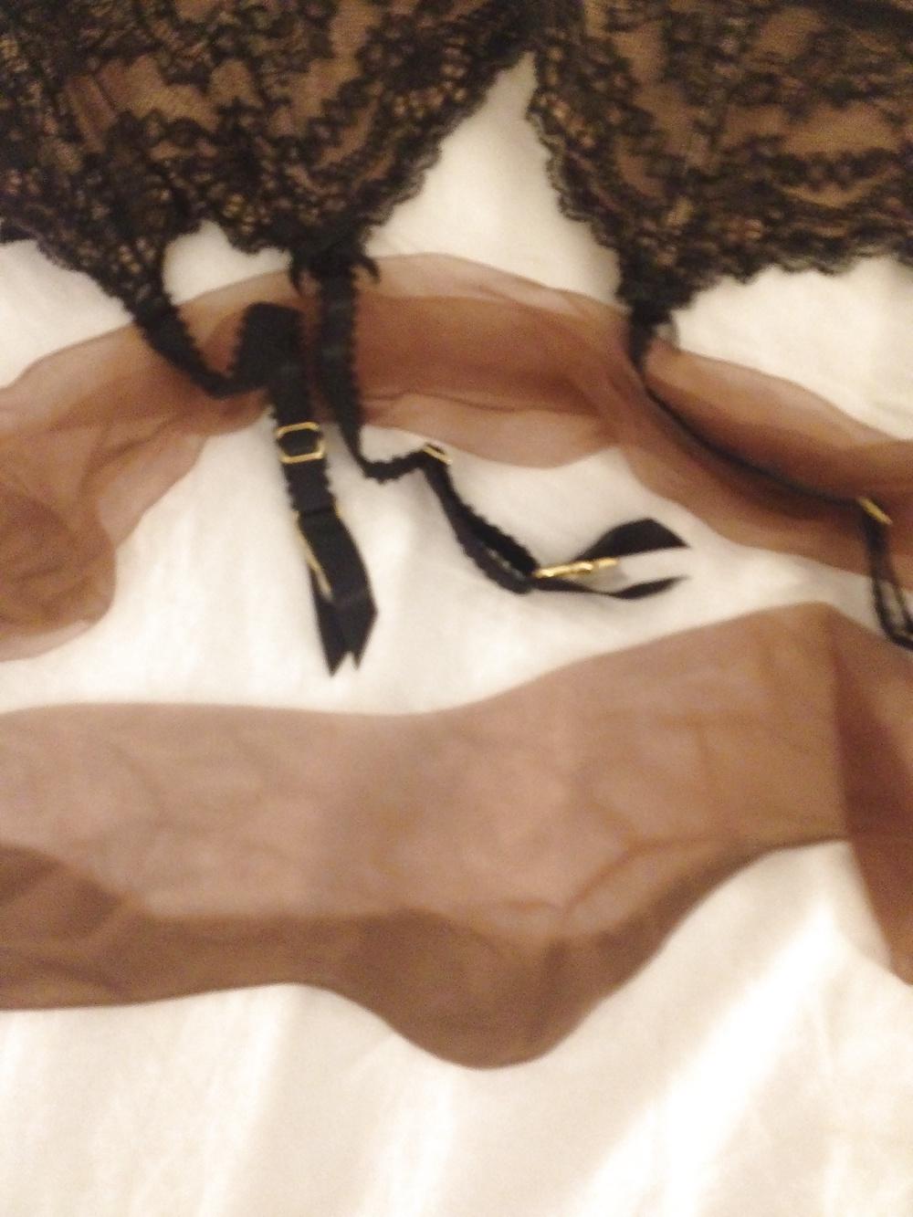 20P My wife's vintage ff stockings and suspenders