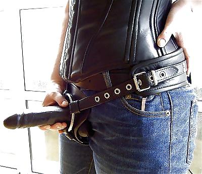 25P Strapon sluts in jeans that make bi Strap on wife cum