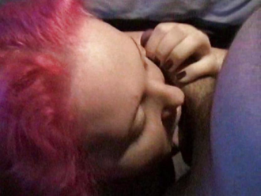 23P Redhead Ex sucking cock, licking balls (for user cemetery1)
