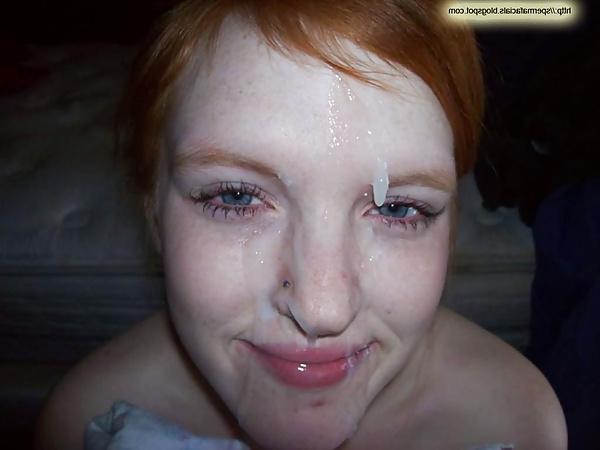 25P Redhead facials and cum splat 2