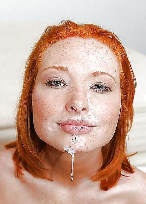 25P Redhead facials and cum splat 2