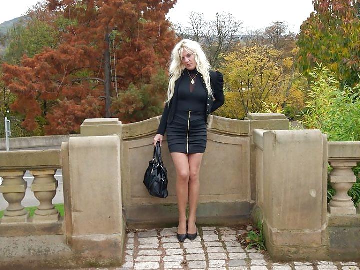 7P Beata Polish fetish diva in shiny tight clothes