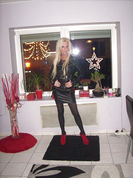 7P Beata Polish fetish diva in shiny tight clothes