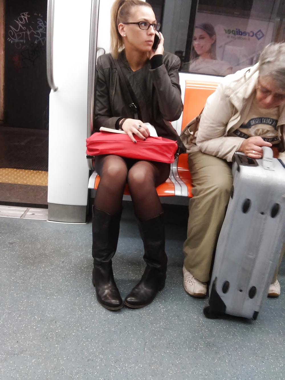 10P Hot italian 19yo teen on subway 