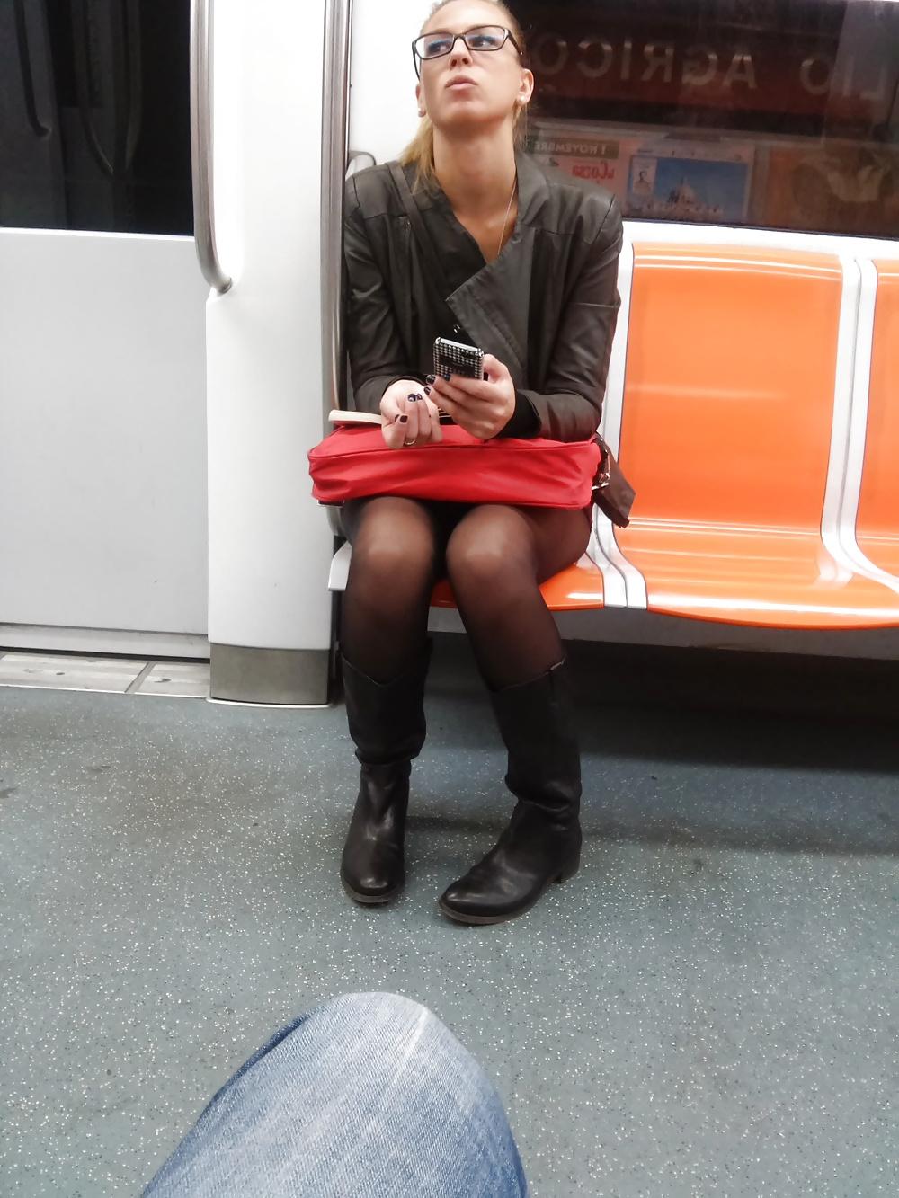 10P Hot italian 19yo teen on subway 