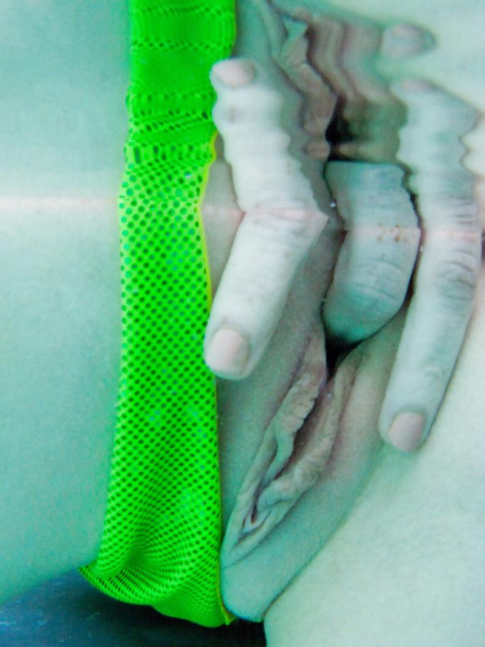 15P Heather Carolin dives in swimming pool 