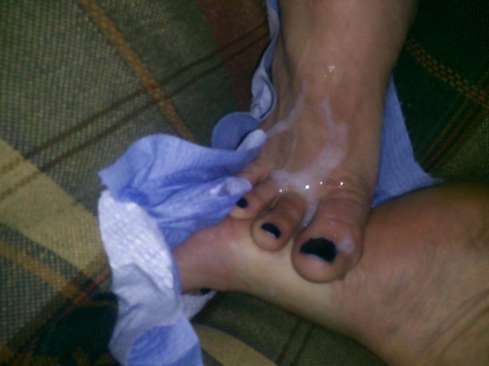 6P My socks and cum covered feet