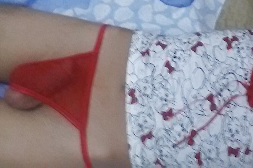 15P Me in red crossdressing