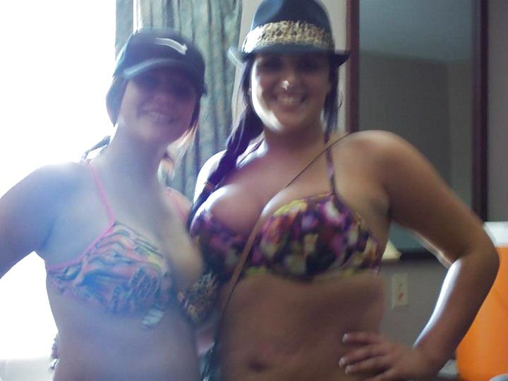 15P White trash Megan and her big tits