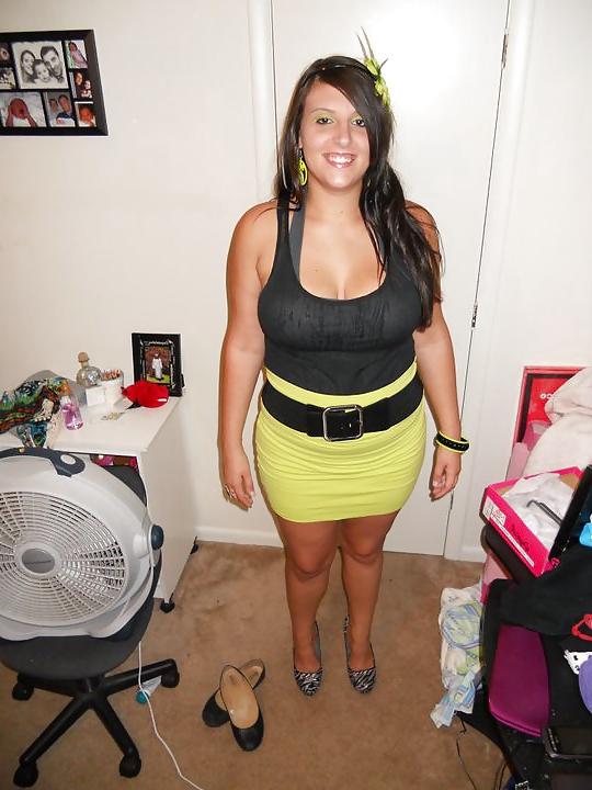 15P White trash Megan and her big tits
