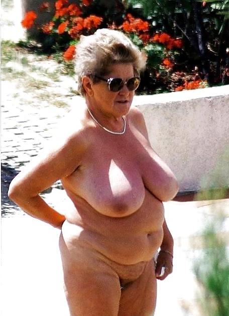20P Older women sunbathing.