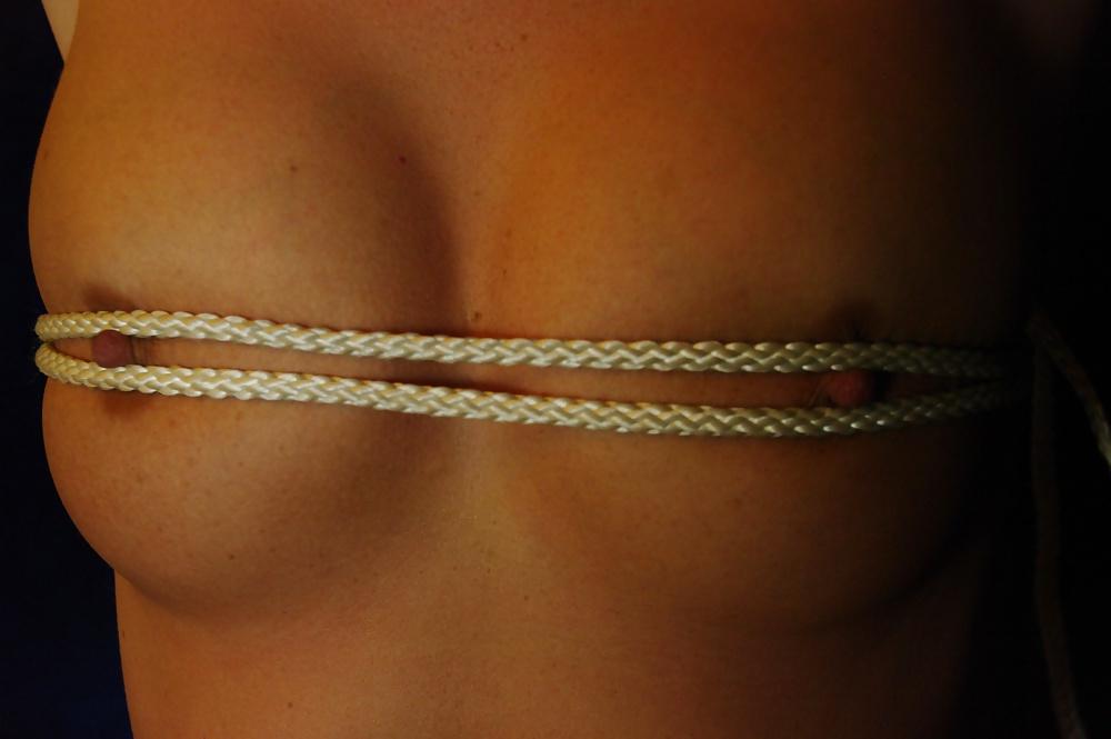 24P Wet and horny german milf  bound fake titts