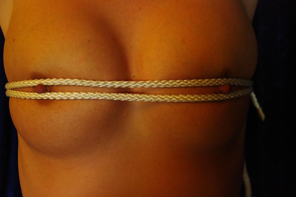 24P Wet and horny german milf  bound fake titts
