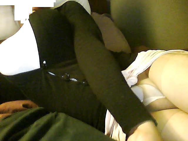16P Tan nylons cummed on 