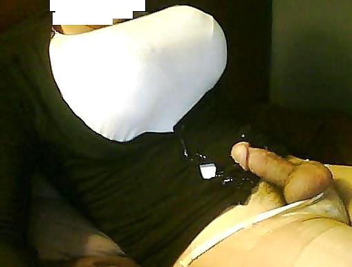 16P Tan nylons cummed on 