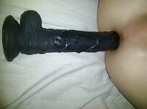 18P Me fucking my big black dildo