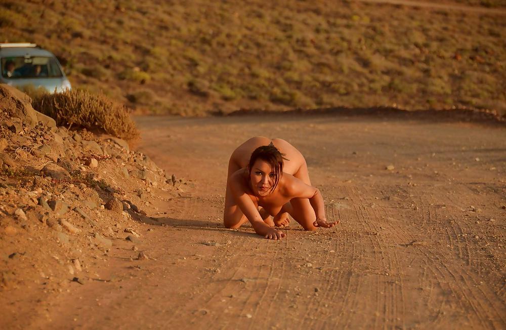 13P Wife posing on the road