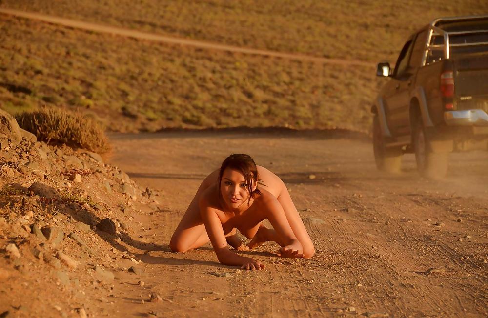 13P Wife posing on the road