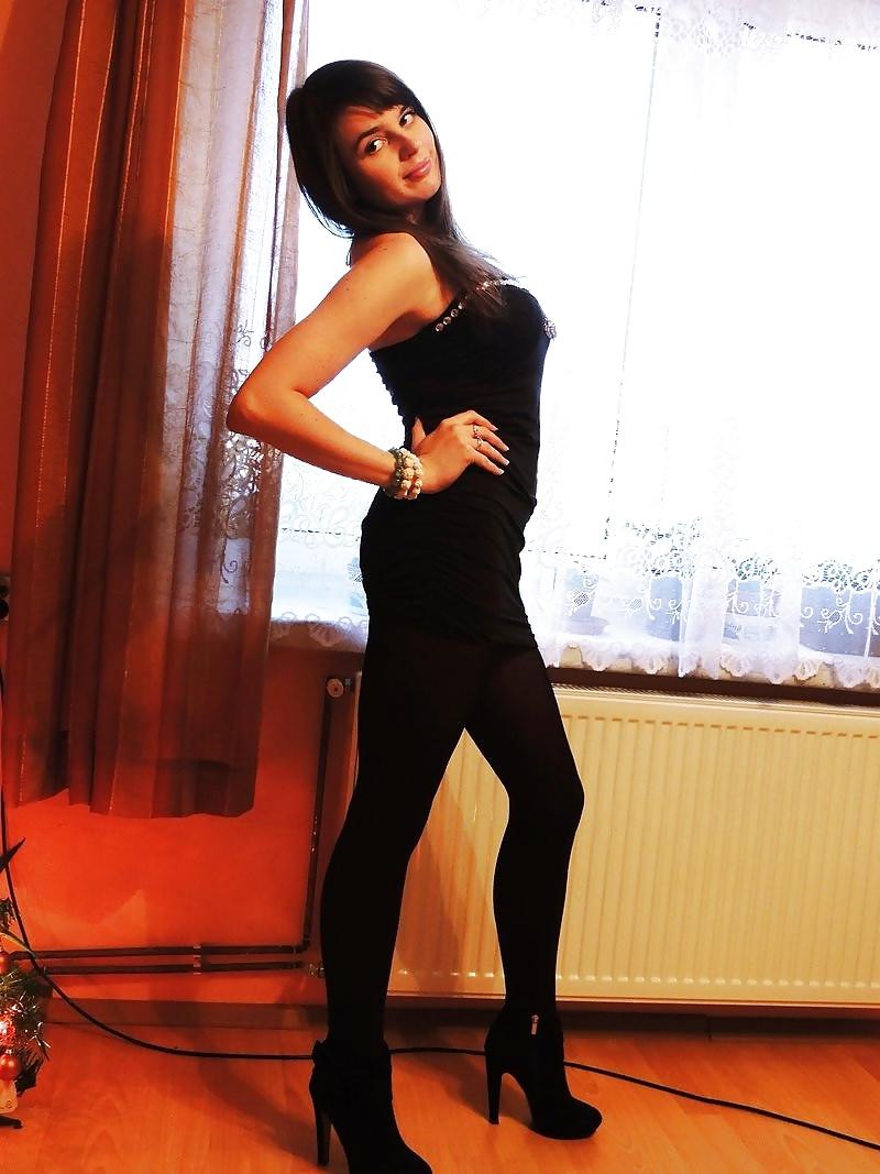 22P Cute polish girl with sexy legs in pantyhose