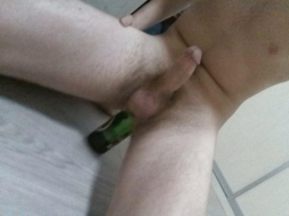 4P Beer bottle up my ass for the mistress