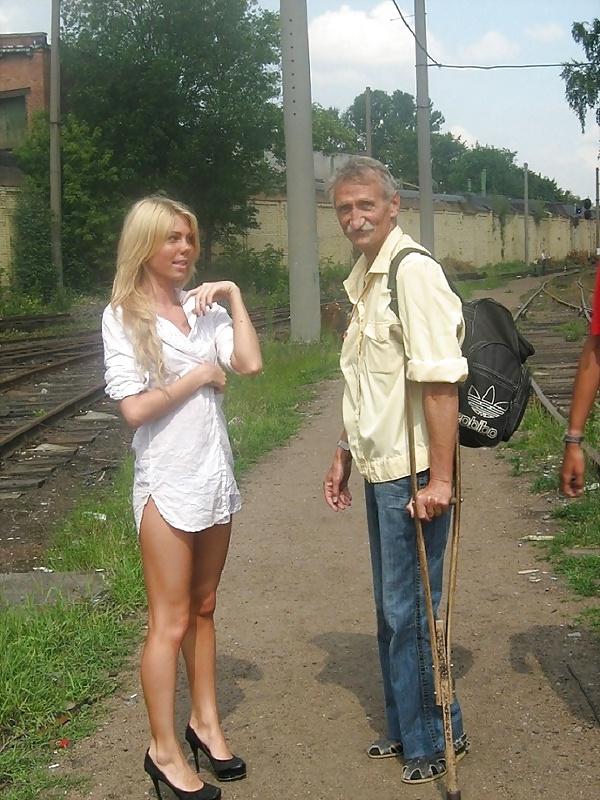 25P Russian girl love posing outside