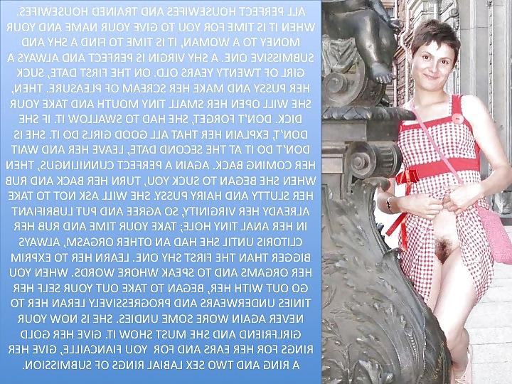 25P Captions and texts of submissives housewifes and sex slave