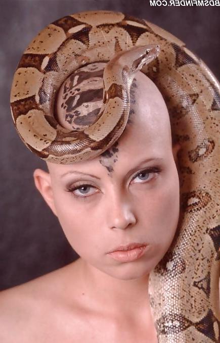 15P Exotic Completely Shaved Snake Charmer 