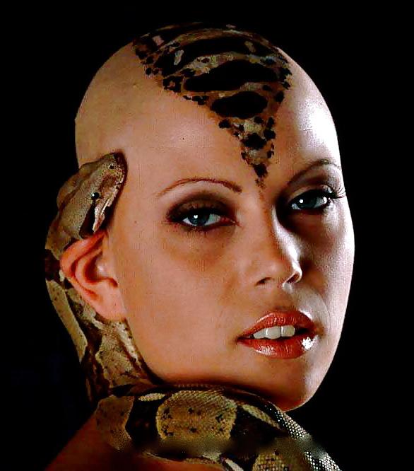 18P Exotic Babe w a Python On Her Hot Body