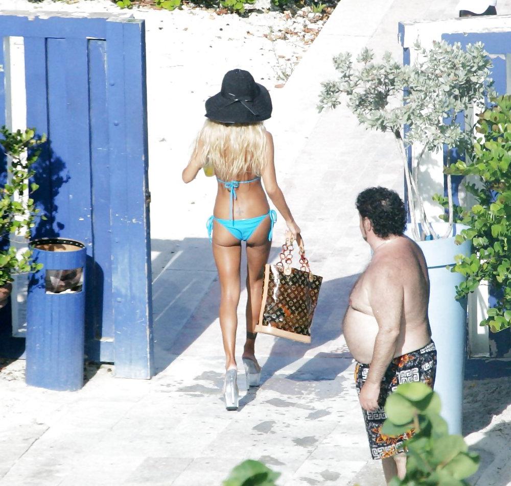 25P Shauna Sand In tiny bikini at the pool in Miami