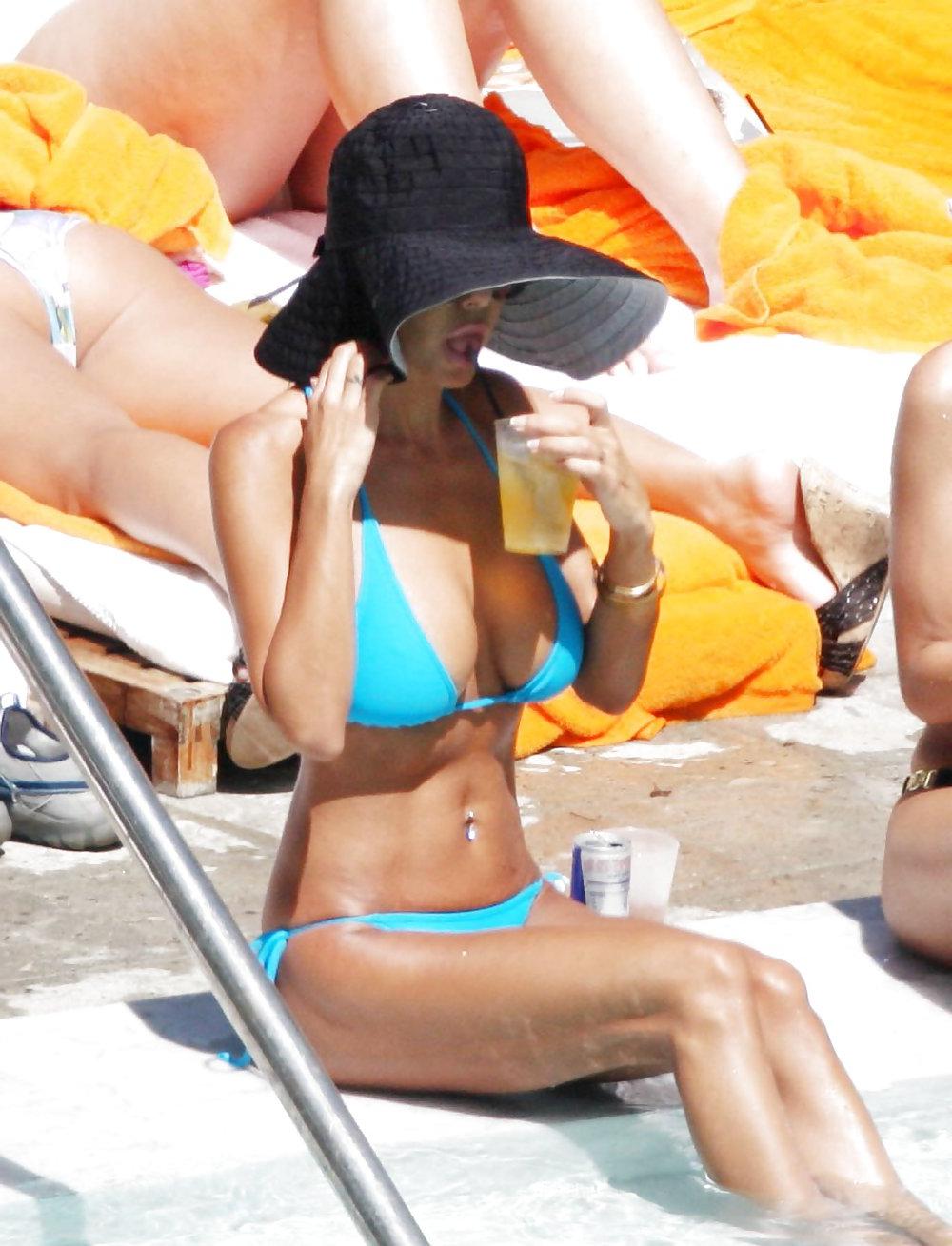 25P Shauna Sand In tiny bikini at the pool in Miami