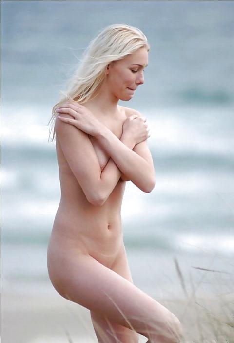 21P Blonde Bettina posing in the sand dunes of western Denmark