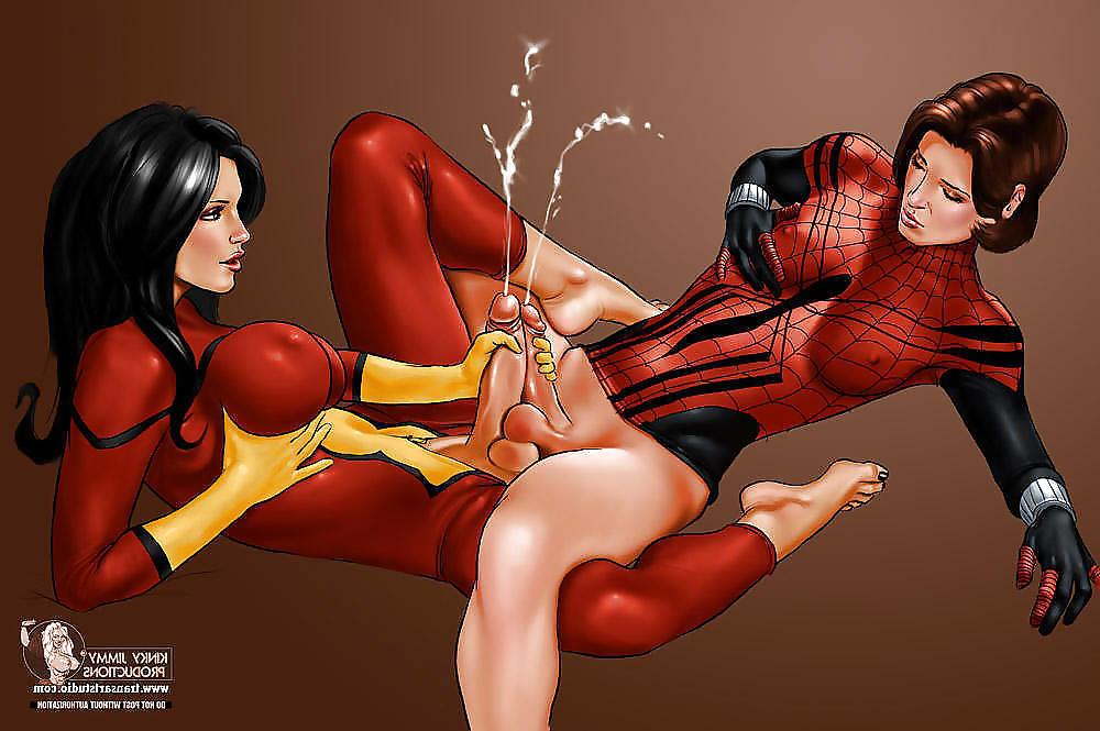 25P Superheroines with big cocks