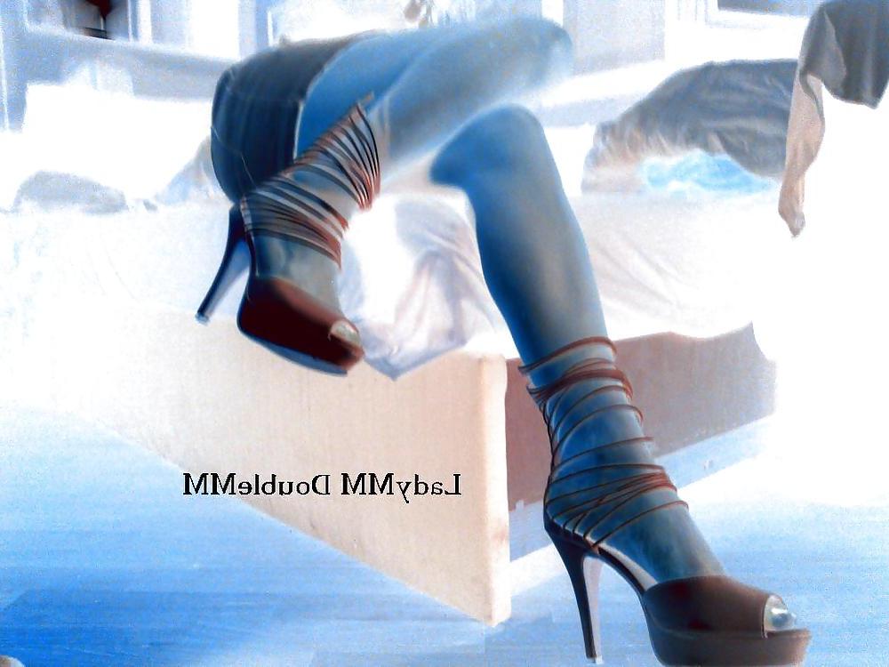 4P LadyMM Italian Milf. White high heels