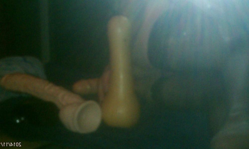 8P Dick Rambone, Black Dildo, fun with Food, Water Bottle
