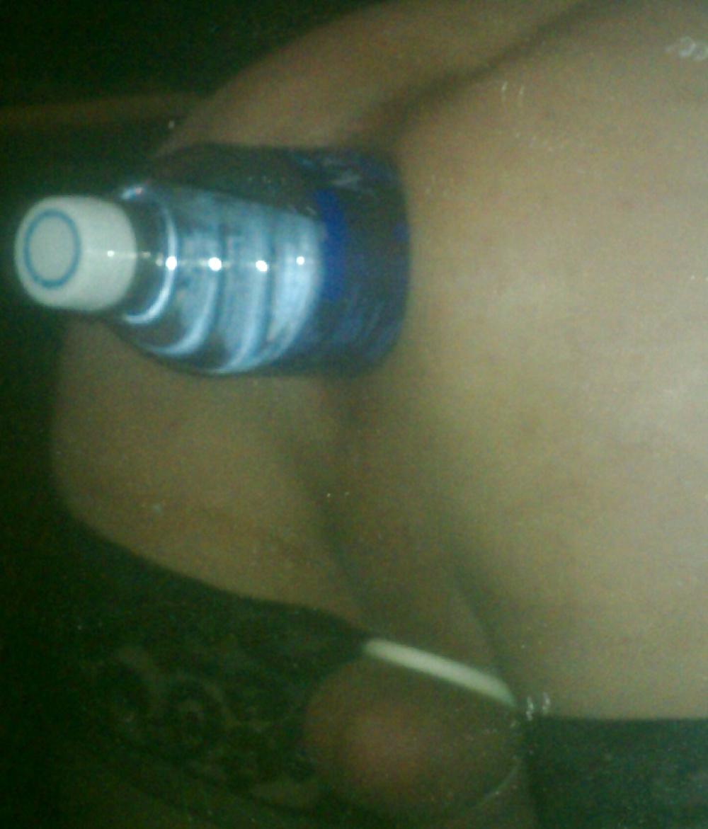8P Dick Rambone, Black Dildo, fun with Food, Water Bottle