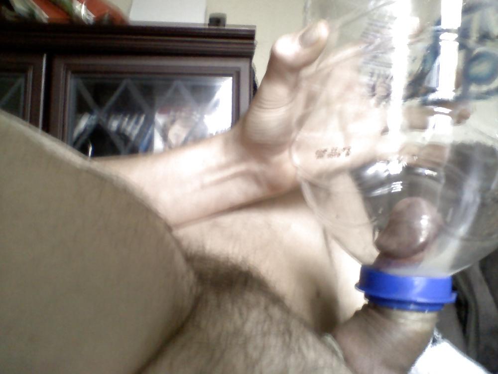23P Me fucking a bottle and wanking my cock with it 