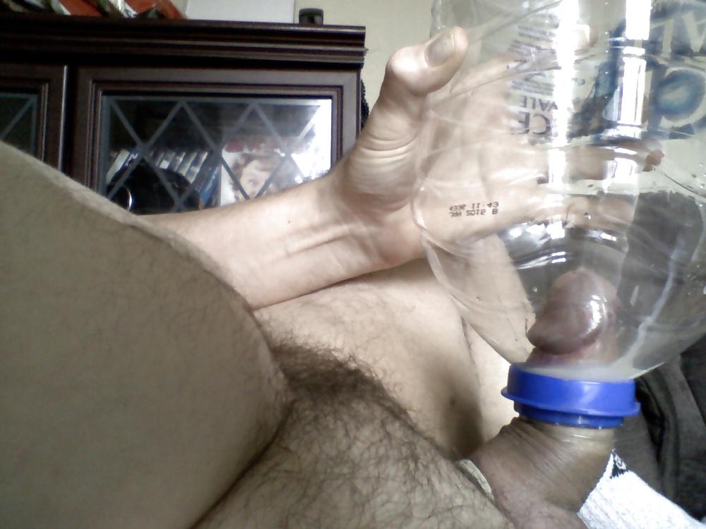 23P Me fucking a bottle and wanking my cock with it 
