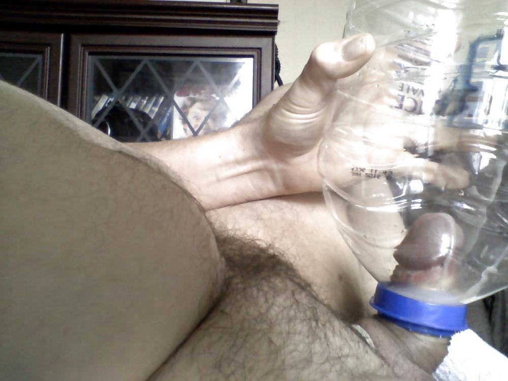 23P Me fucking a bottle and wanking my cock with it 