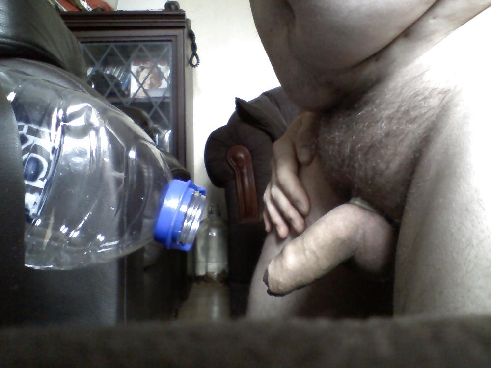 23P Me fucking a bottle and wanking my cock with it 