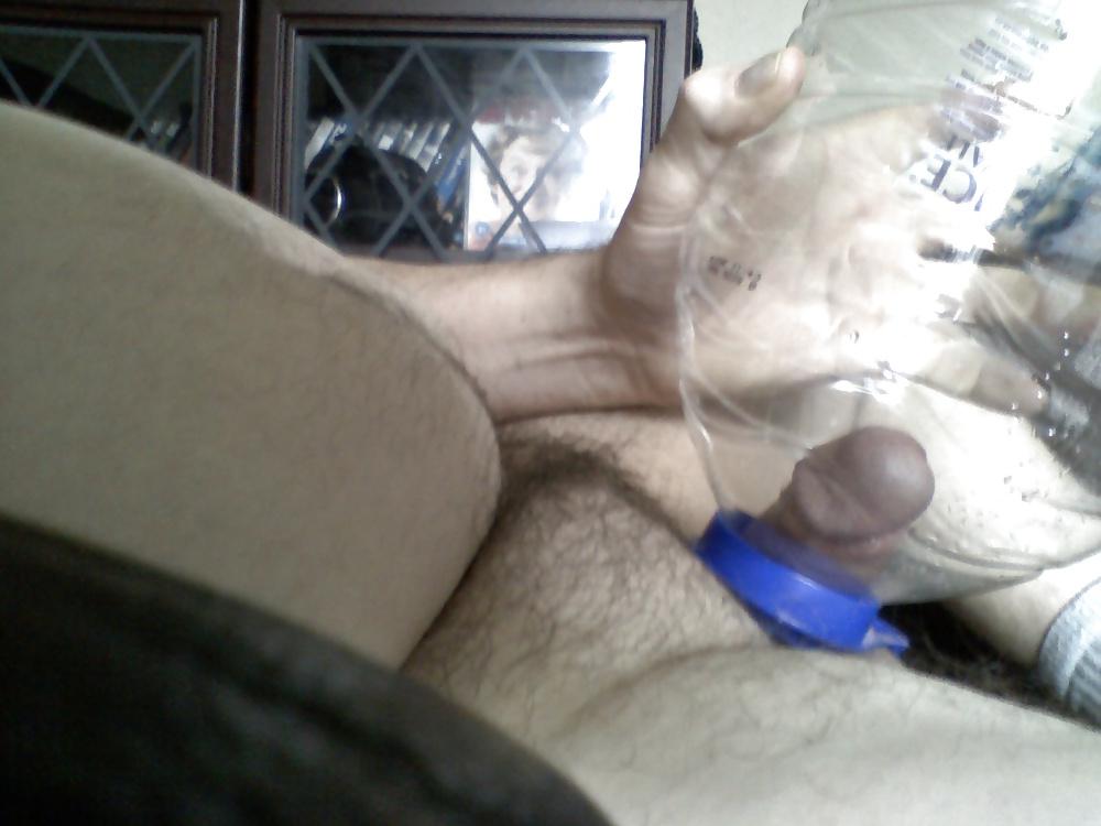 23P Me fucking a bottle and wanking my cock with it 