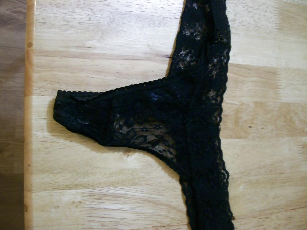 7P My cock with ashleyl's sexy lacy thong, smells so good