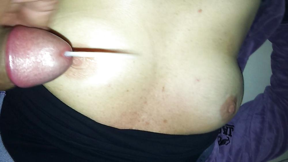 10P Cum on tits's wife and put dick in mouth 
