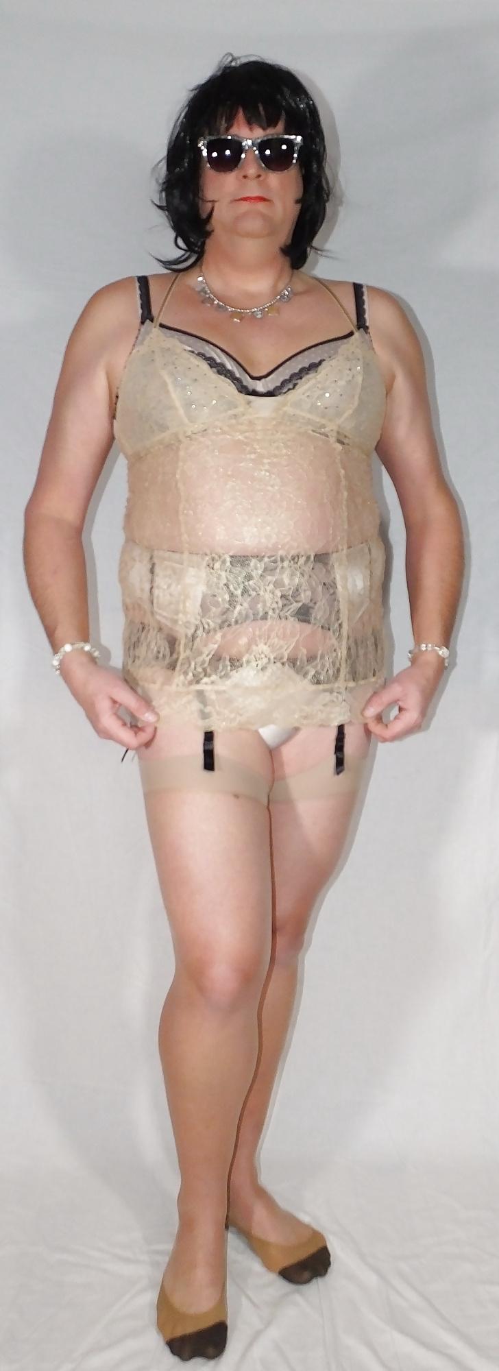 25P Shemale And Crosdresser  Vintage Beige Panty Gossard