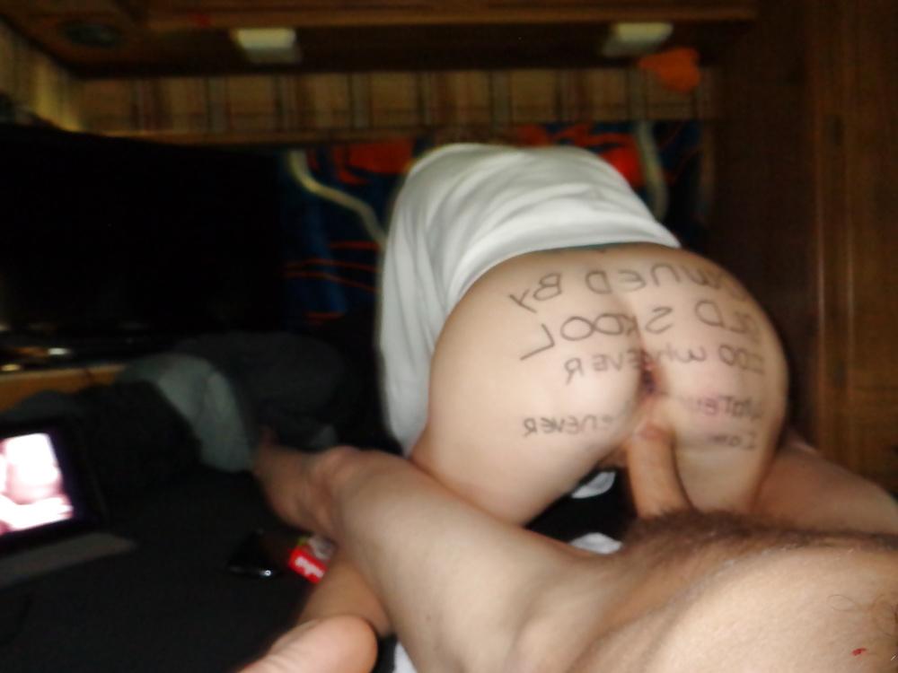 25P Nasty Slut Body Writing Creampie Sex Set 004