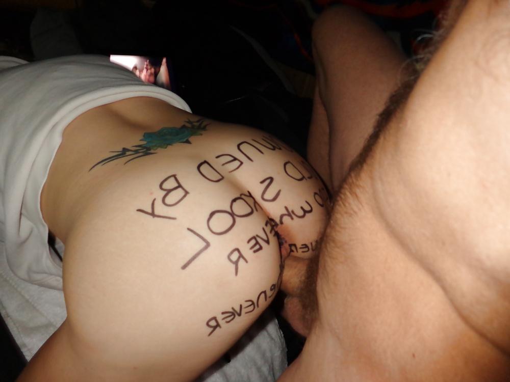 25P Nasty Slut Body Writing Creampie Sex Set 004