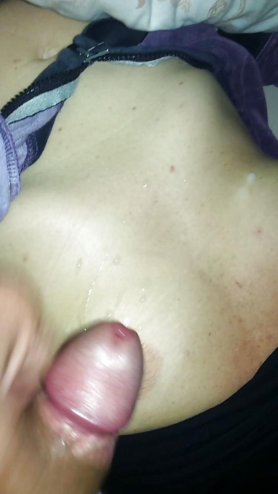 14P My lovely real wife  i cum on tits and.......
