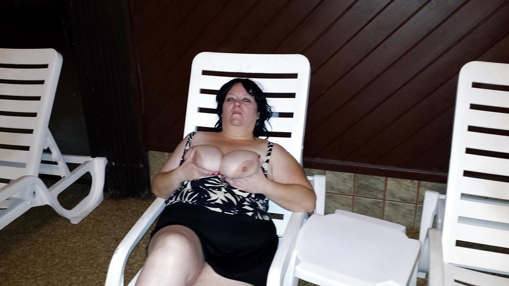 25P Mrs. MILF Slut Showing off T&A Again...Pool Side